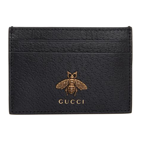 gucci bee card hnolder|gucci card case with lanyard.